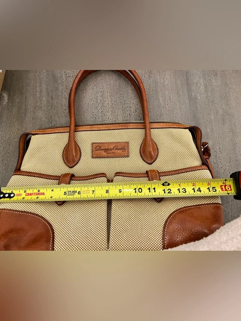 Vintage Dooney & Bourke Canvas and Leather Tote Bag - Picture 8 of 13